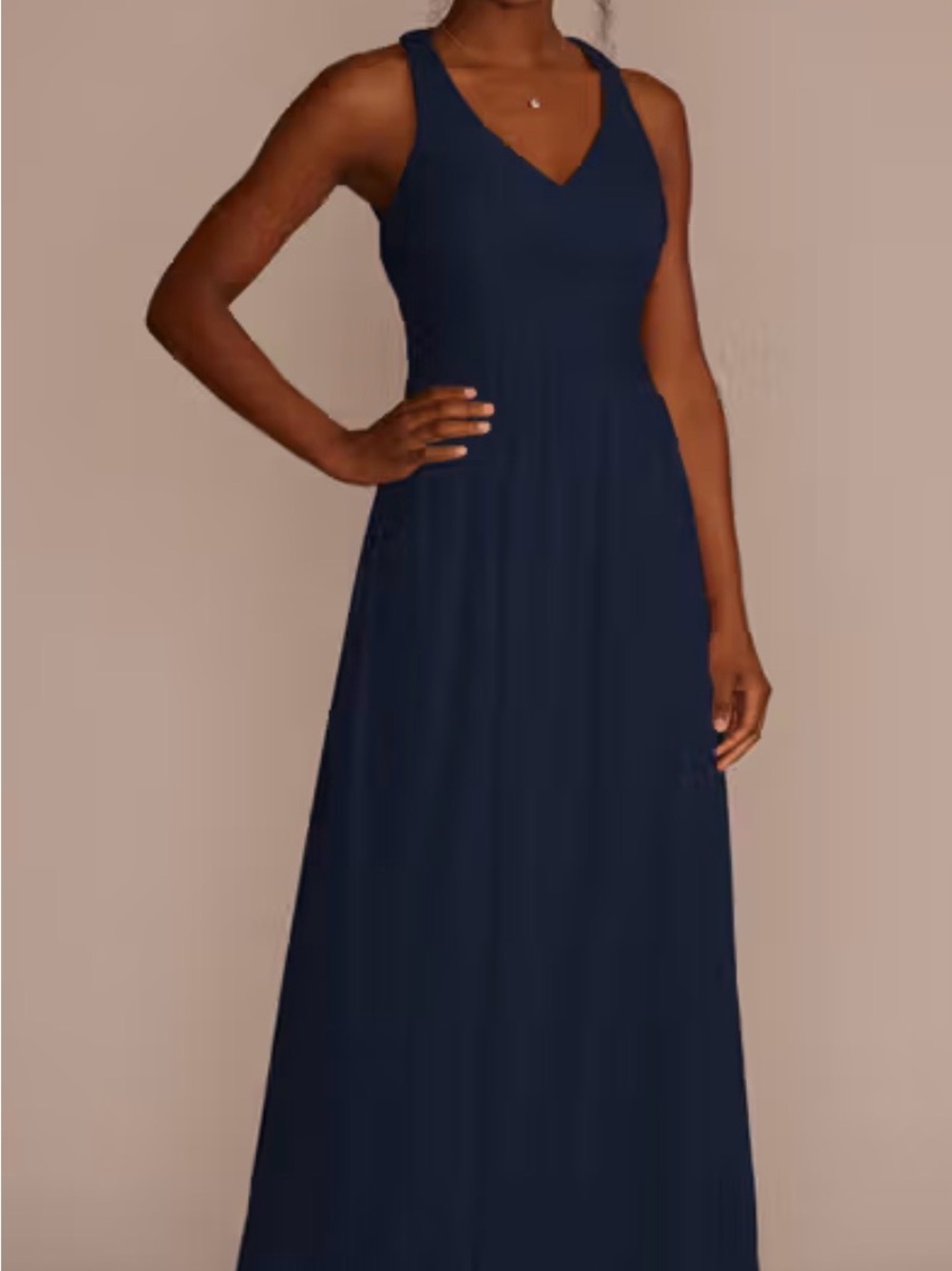 CELEBRATE DB STUDIO
Mesh Long Dress with Crisscross Back
STYLE# W10974 marine